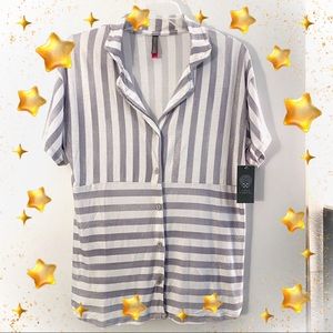 Vince Camuto pajama top textured stripe, lilac